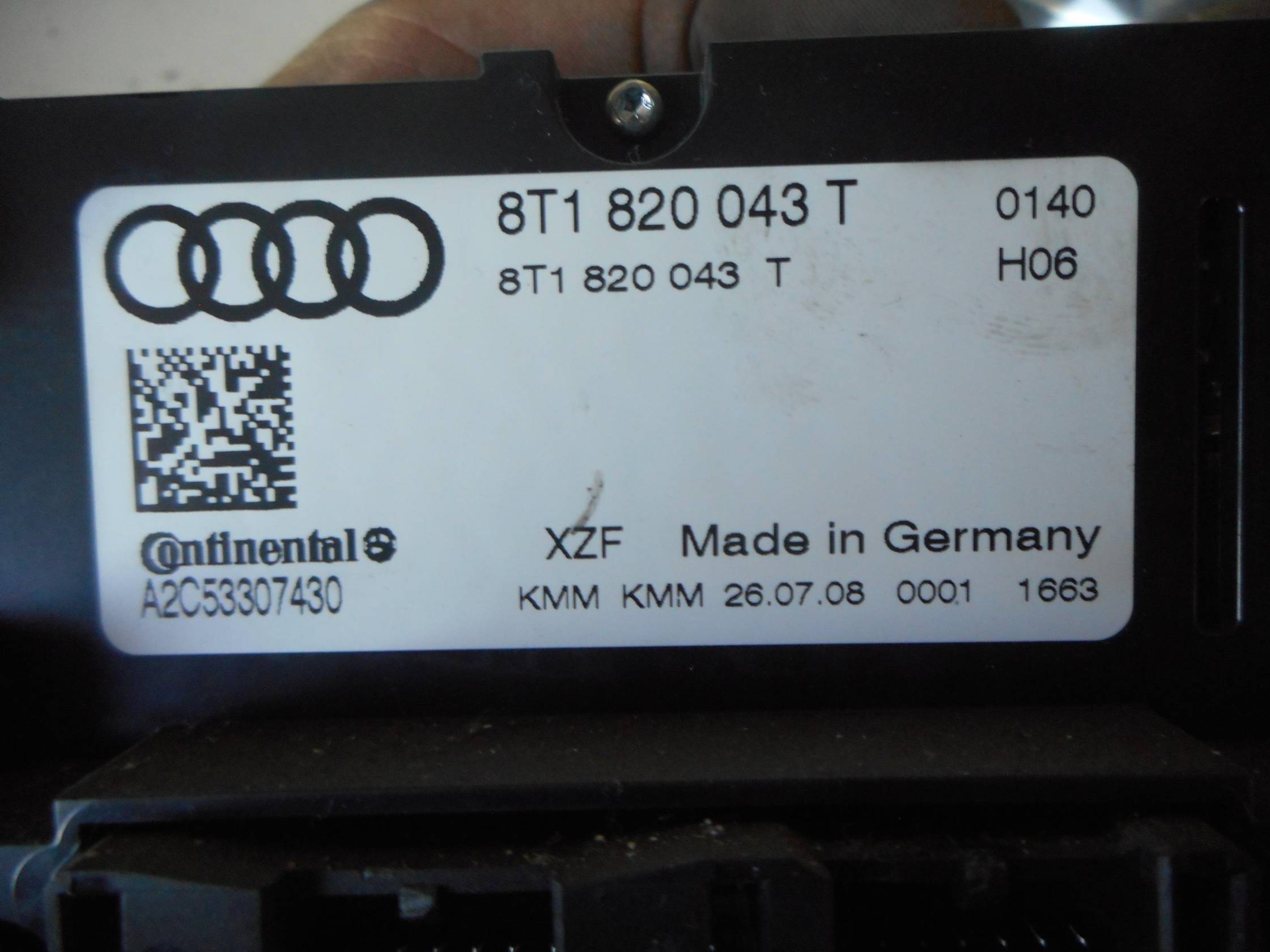 Blocco comando climatizzazione